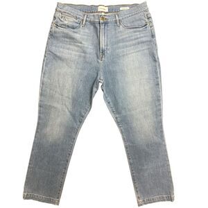 FRAME Le High Straight Jean Withers Wash High Rise Size: 34